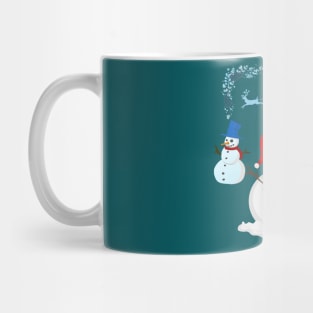 Three Christmas snowman Mug